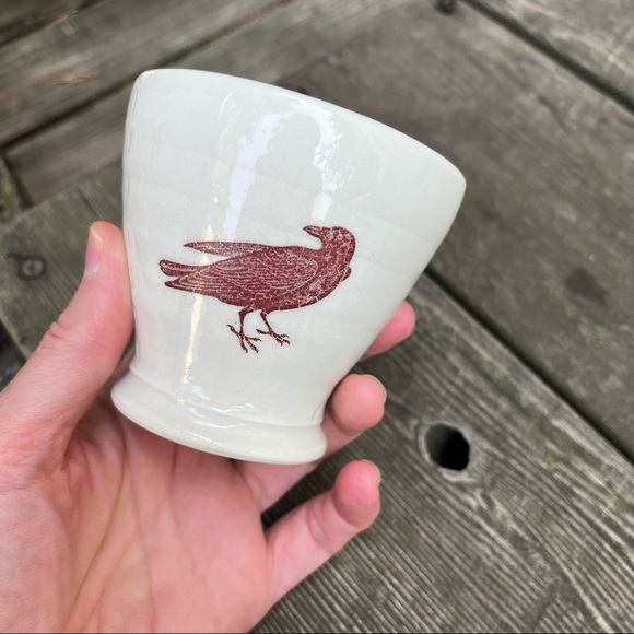 Handmade Ceramic Raven Violinist Cup By Holly Gonnella - Picture 2 of 8